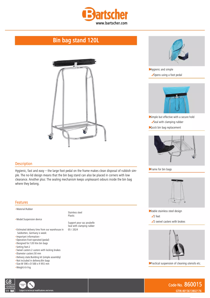 First page image of the manual for 120L