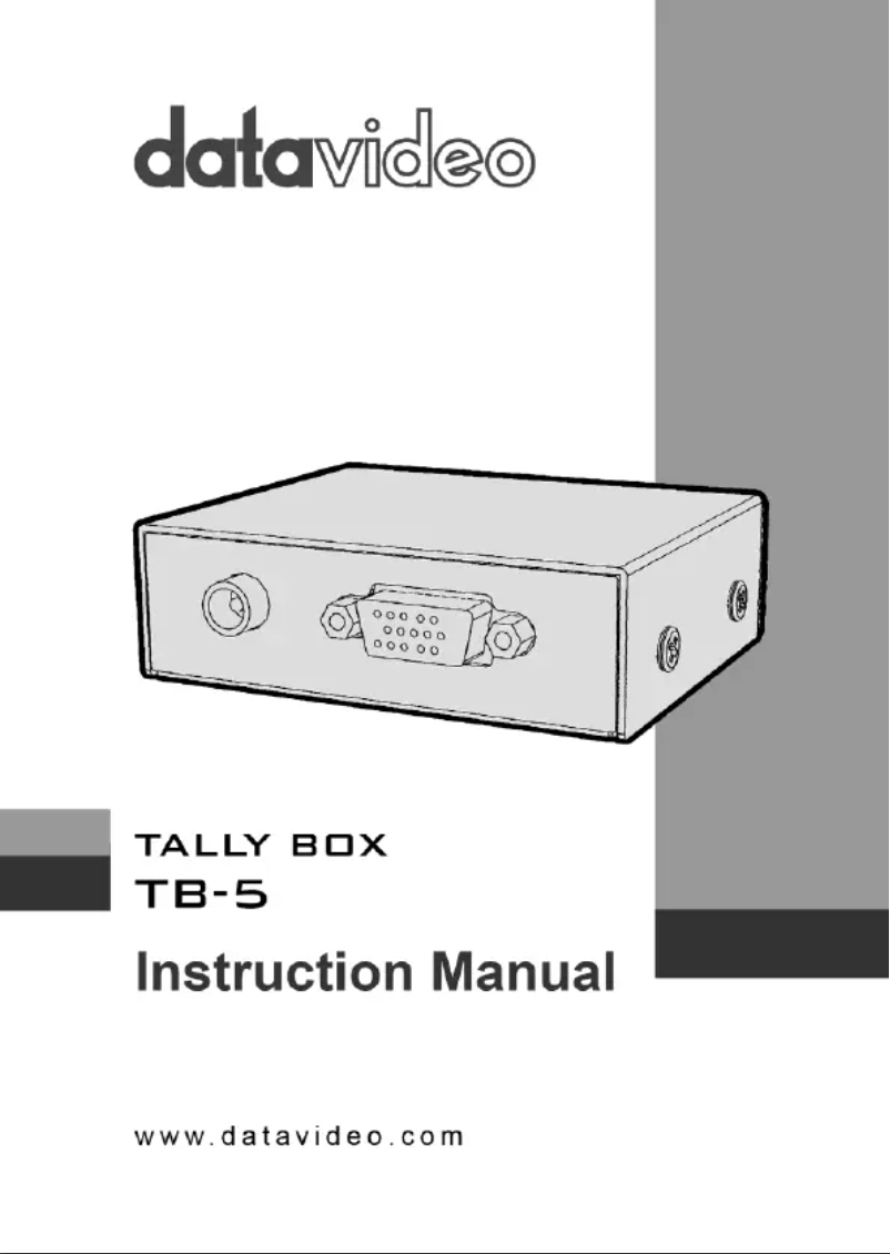 Page 1 of the manual User Manual DataVideo TB-5