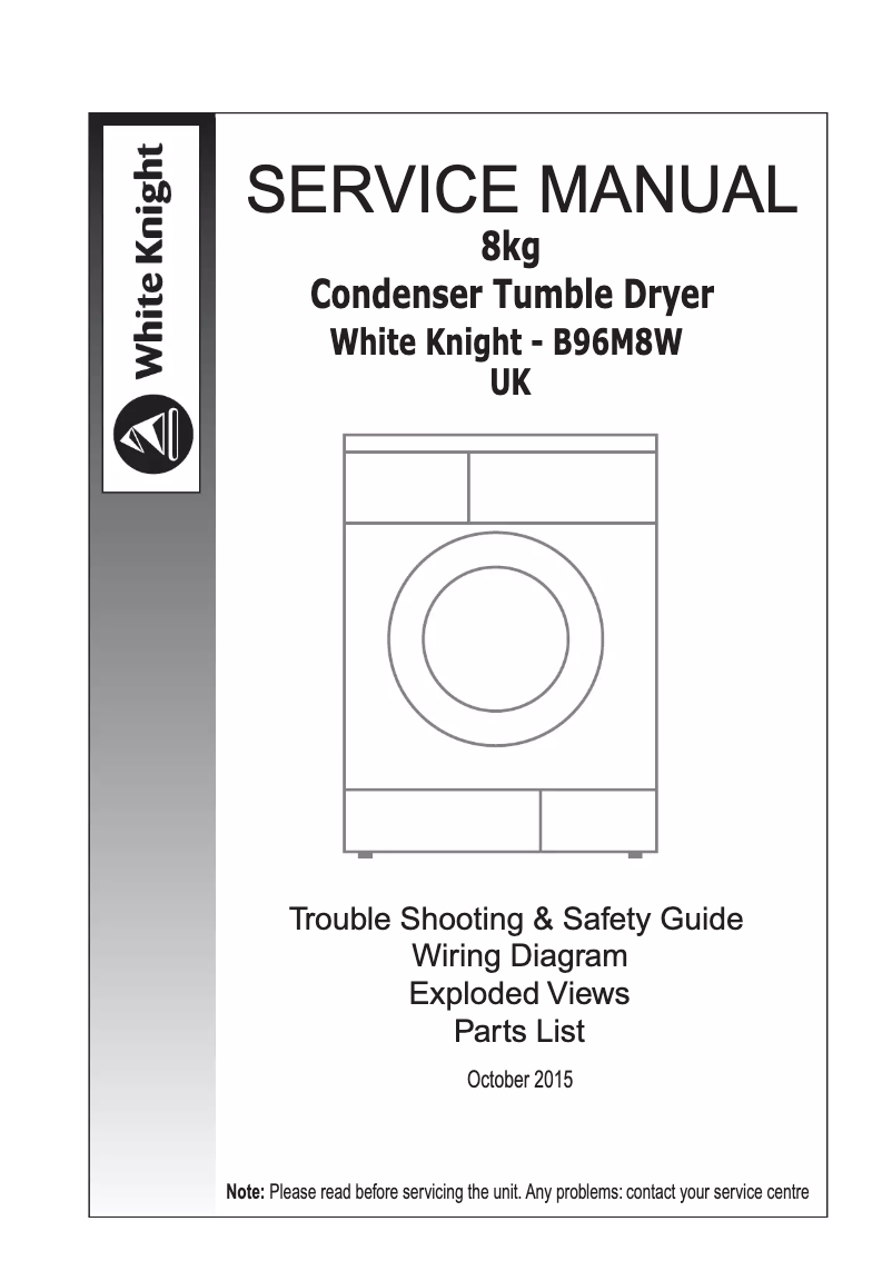 Page 1 of the manual User Manual White Knight B96M8W