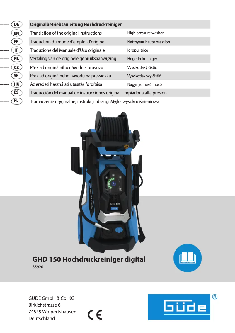 Page 1 of the manual User Manual Güde GHD 150 digital