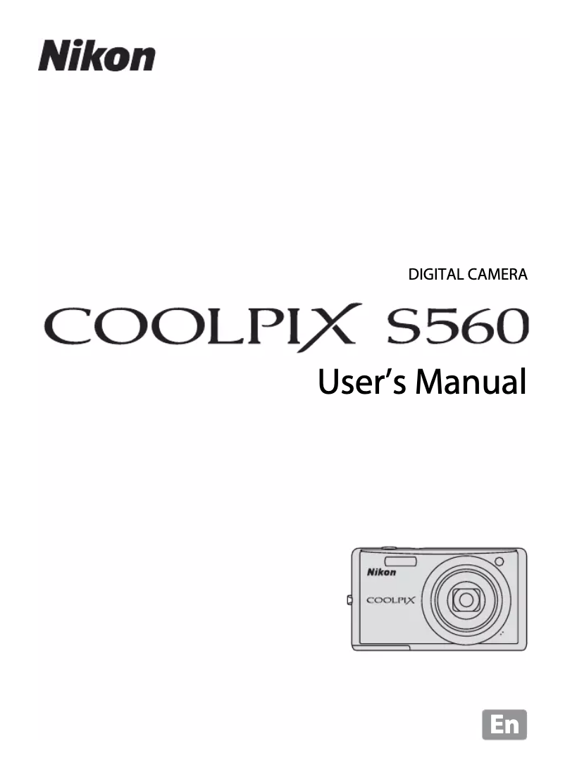 First page image of the manual for Coolpix S560