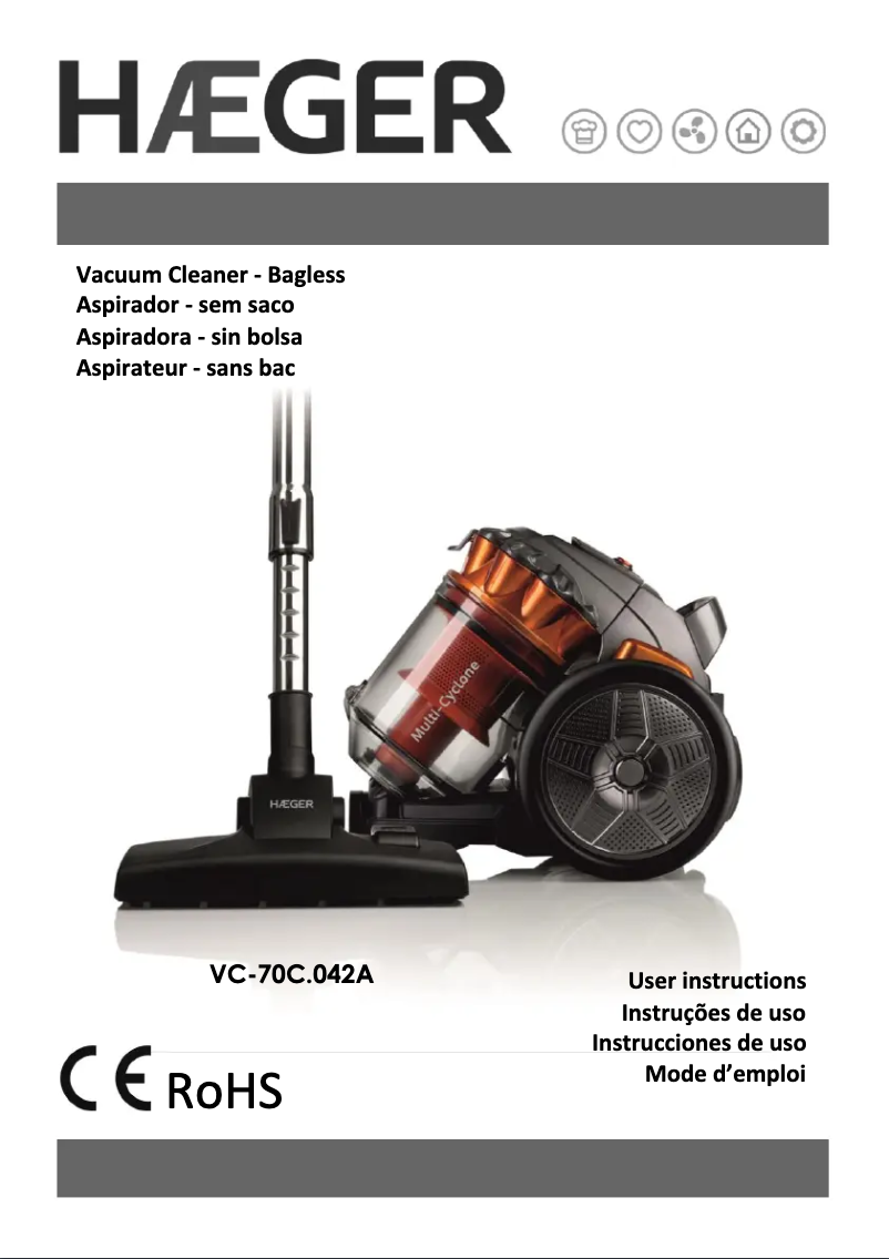 First page image of the manual for Max Cyclon VC-70C.042A