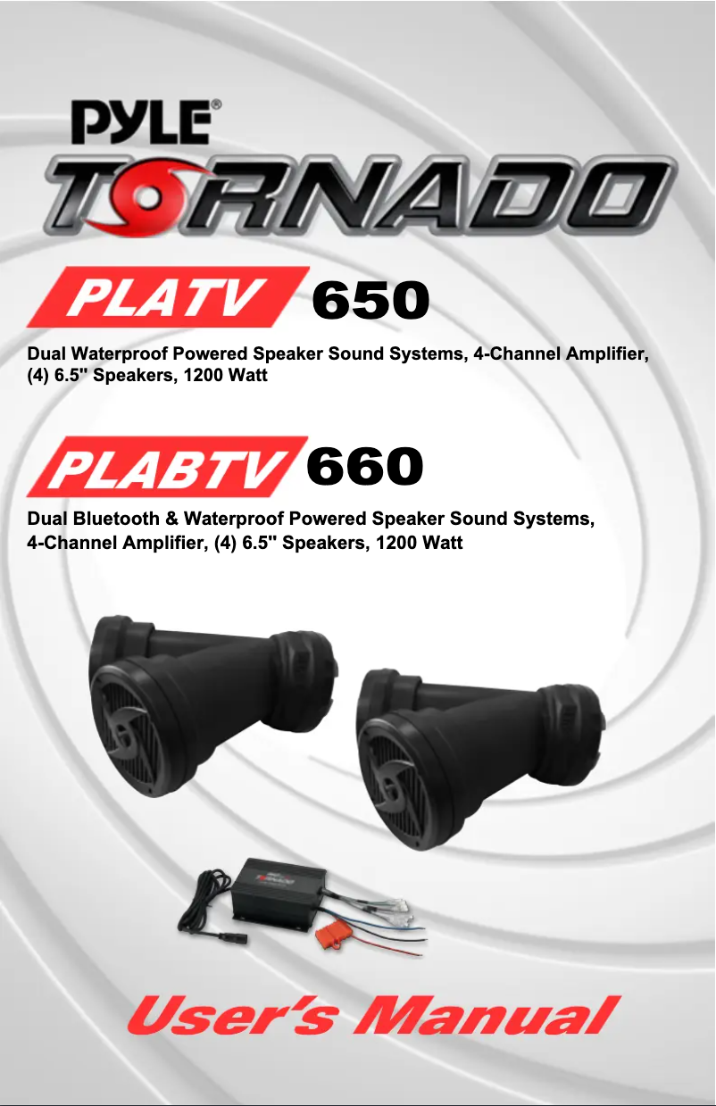 First page image of the manual for PLATV650