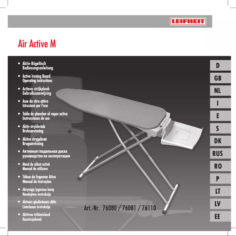 Page 1 of the manual User Manual Leifheit Air Active M 76110