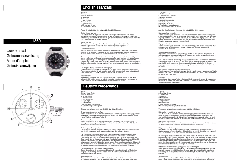 First page image of the manual for 1360
