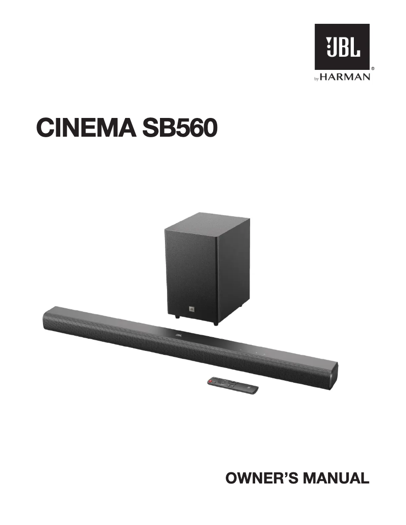 First page image of the manual for Cinema SB560
