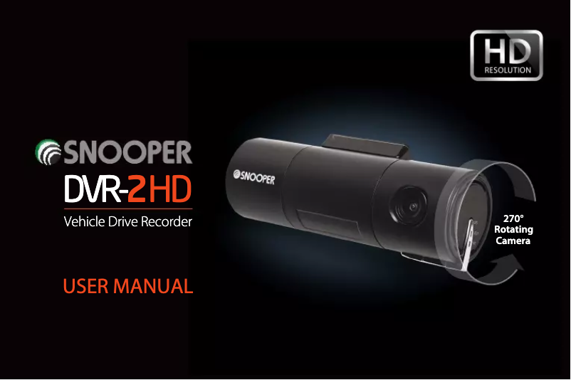 Page 1 of the manual User Manual Snooper DVR-2HD