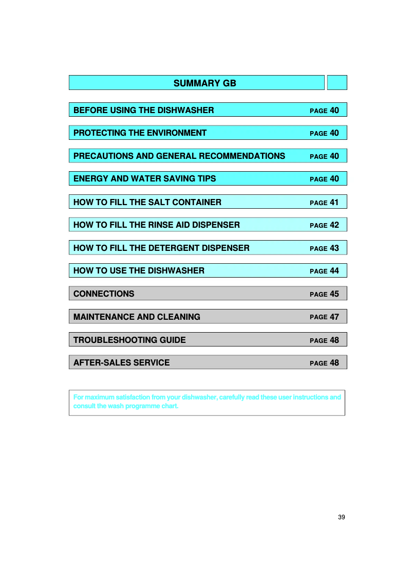 Page 1 of the manual User Manual Whirlpool ADG 9540/1 IX