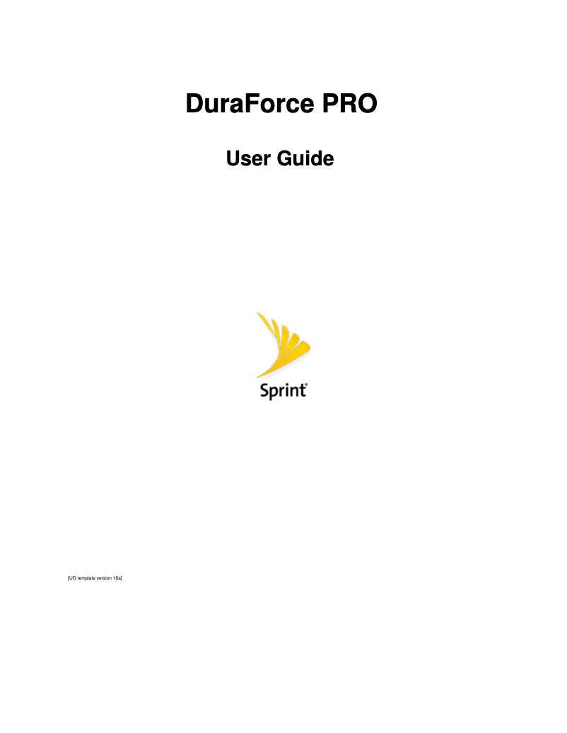 Page 1 of the manual User Manual Kyocera DuraForce Pro