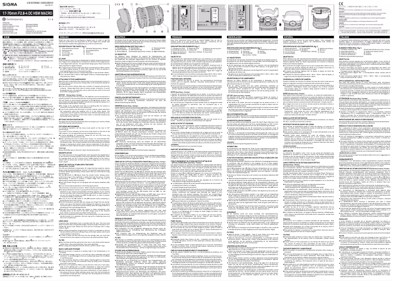 First page image of the manual for 17-70mm f/2.8-4 DC Macro OS HSM