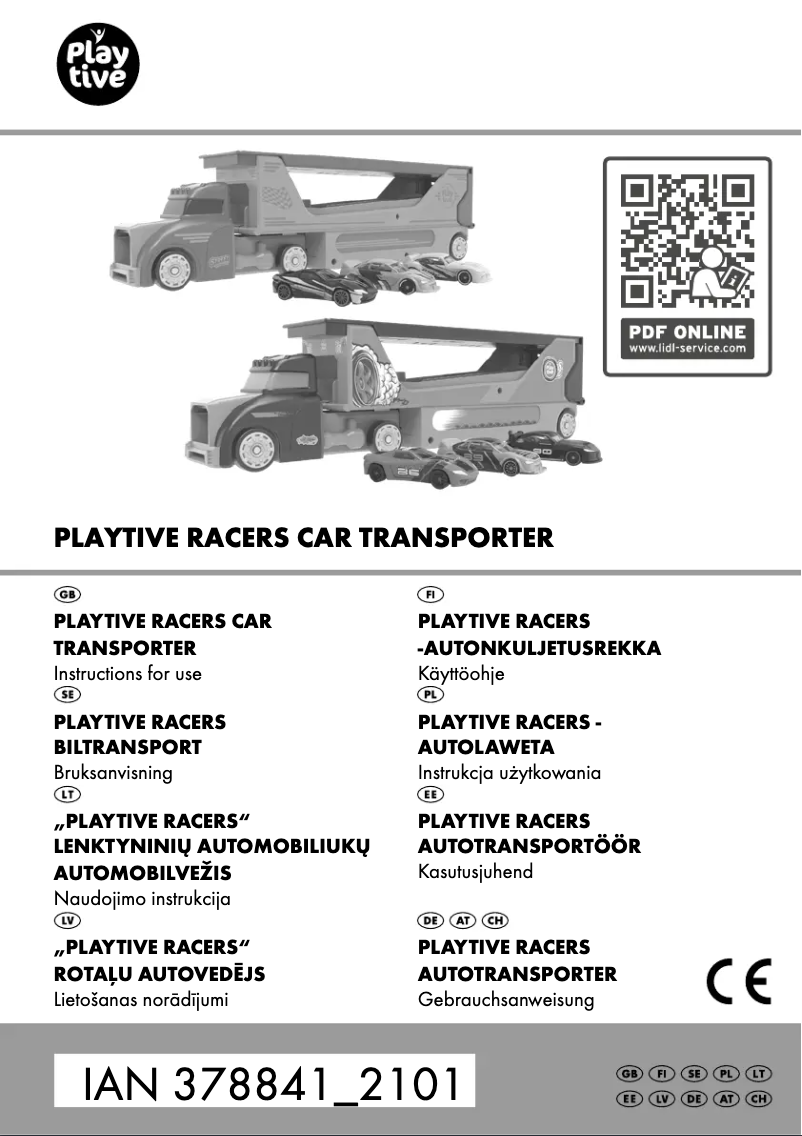 First page image of the manual for IAN 378841