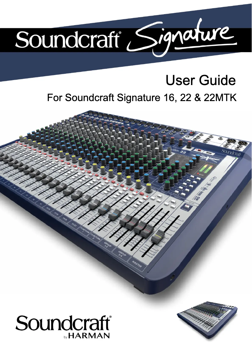 First page image of the manual for Signature 22