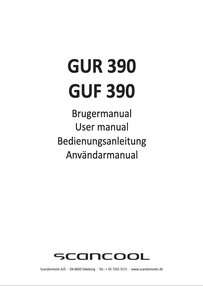 First page image of the manual for GUR390