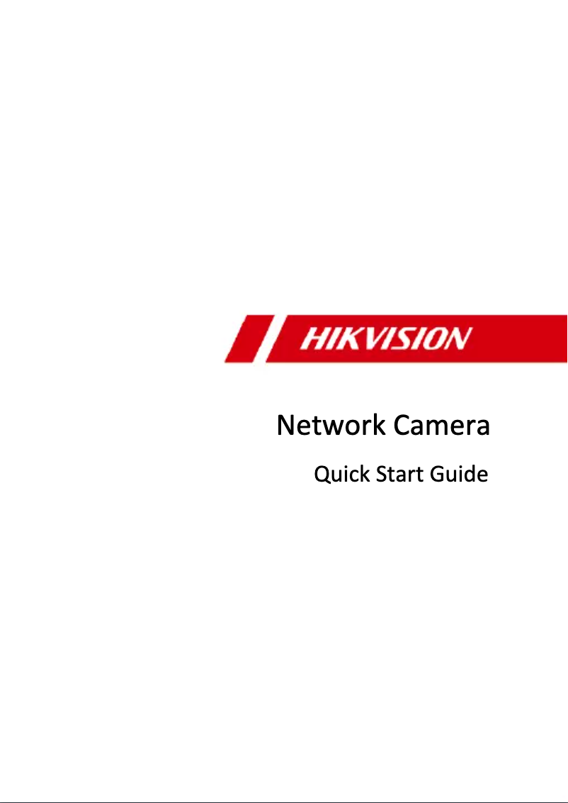 Page 1 of the manual Quick Start Guide Hikvision DS-2XC6686G0