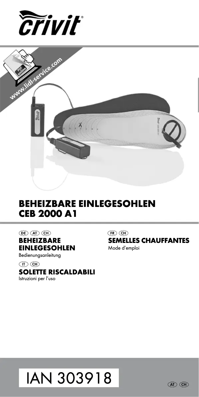 First page image of the manual for CEB 2000 A1
