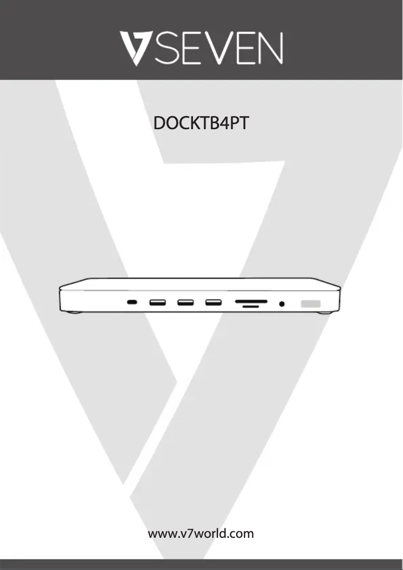 First page image of the manual for DOCKTB4PT