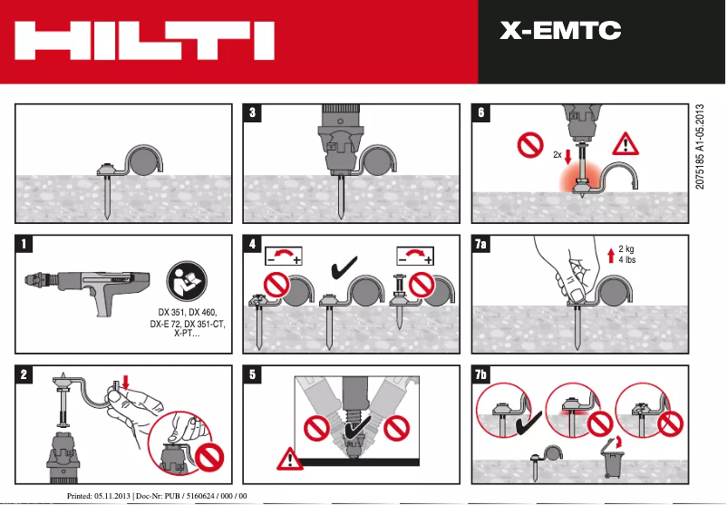 Page 1 of the manual User Manual Hilti X-EMTC X-C