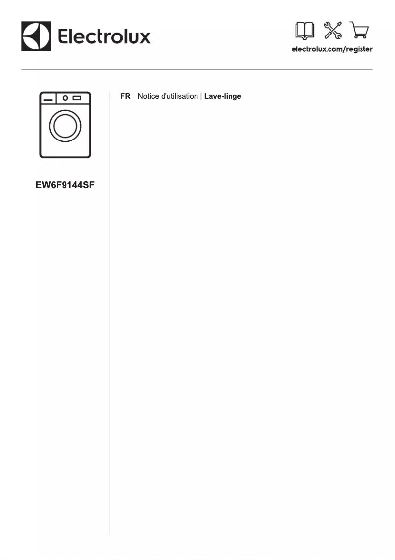 First page image of the manual for EW6F9144SF