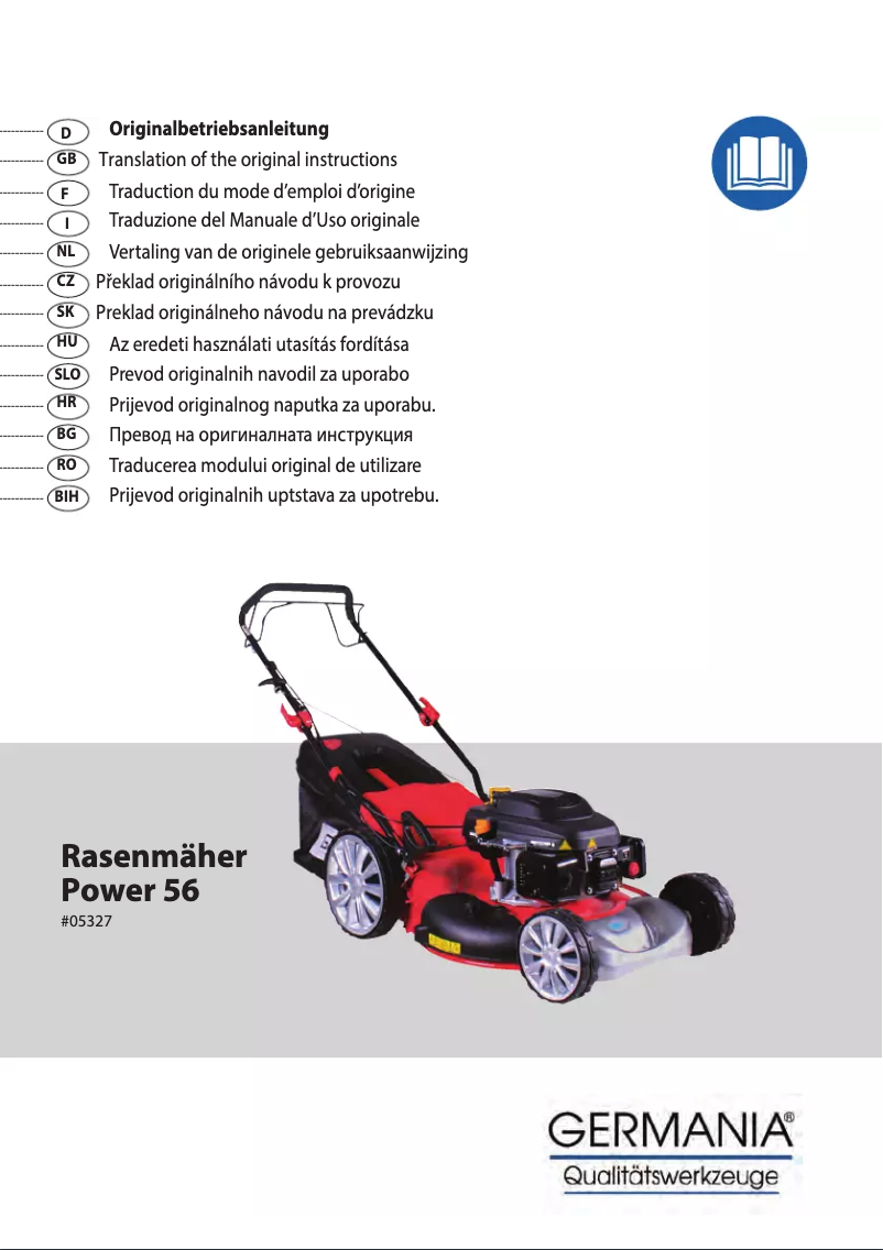 First page image of the manual for Power 56