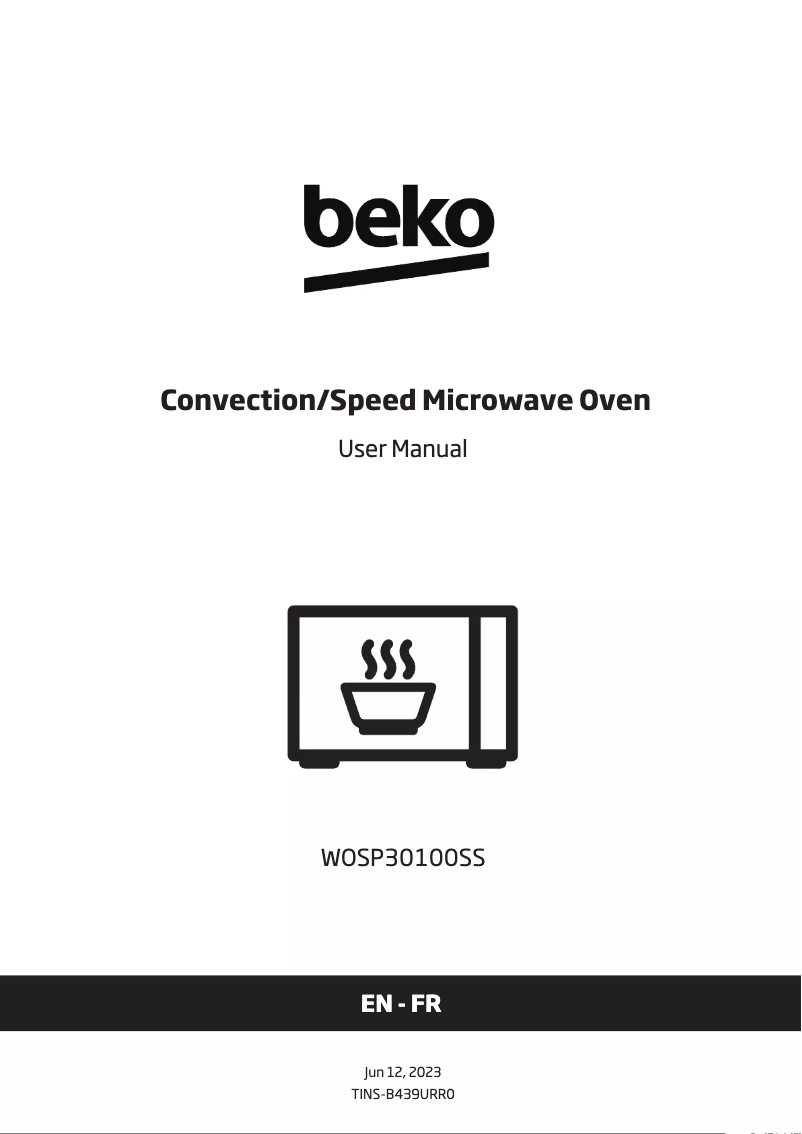 Page 1 of the manual User Manual Beko WOSP30100SS