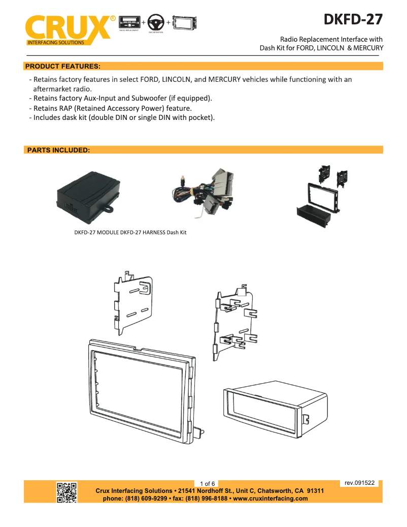 First page image of the manual for DKFD-27