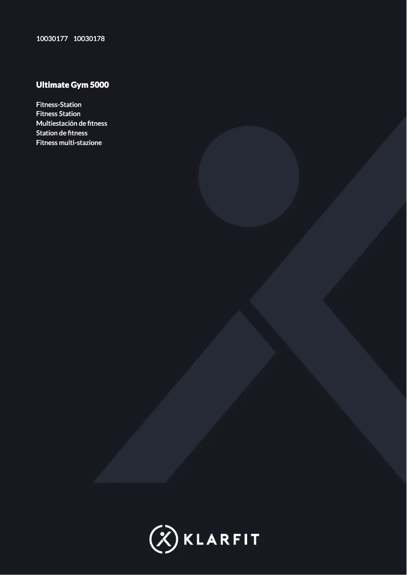 Page 1 of the manual User Manual Klarfit Ultimate Gym 5000