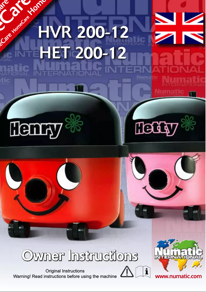 First page image of the manual for Henry HVR200-12