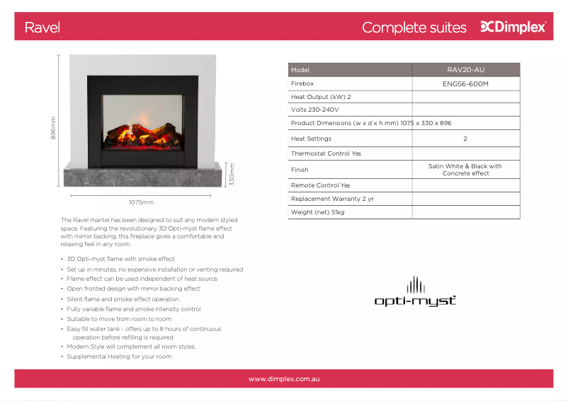 First page image of the manual for RAV20-AU