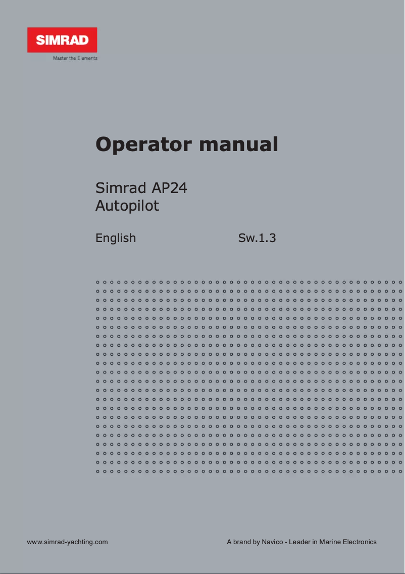 Page 1 of the manual User Manual Simrad AP24 Autopilot