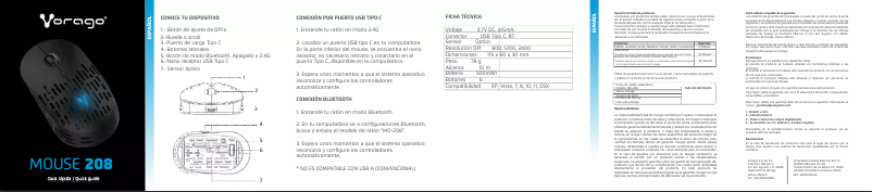 First page image of the manual for MO-208