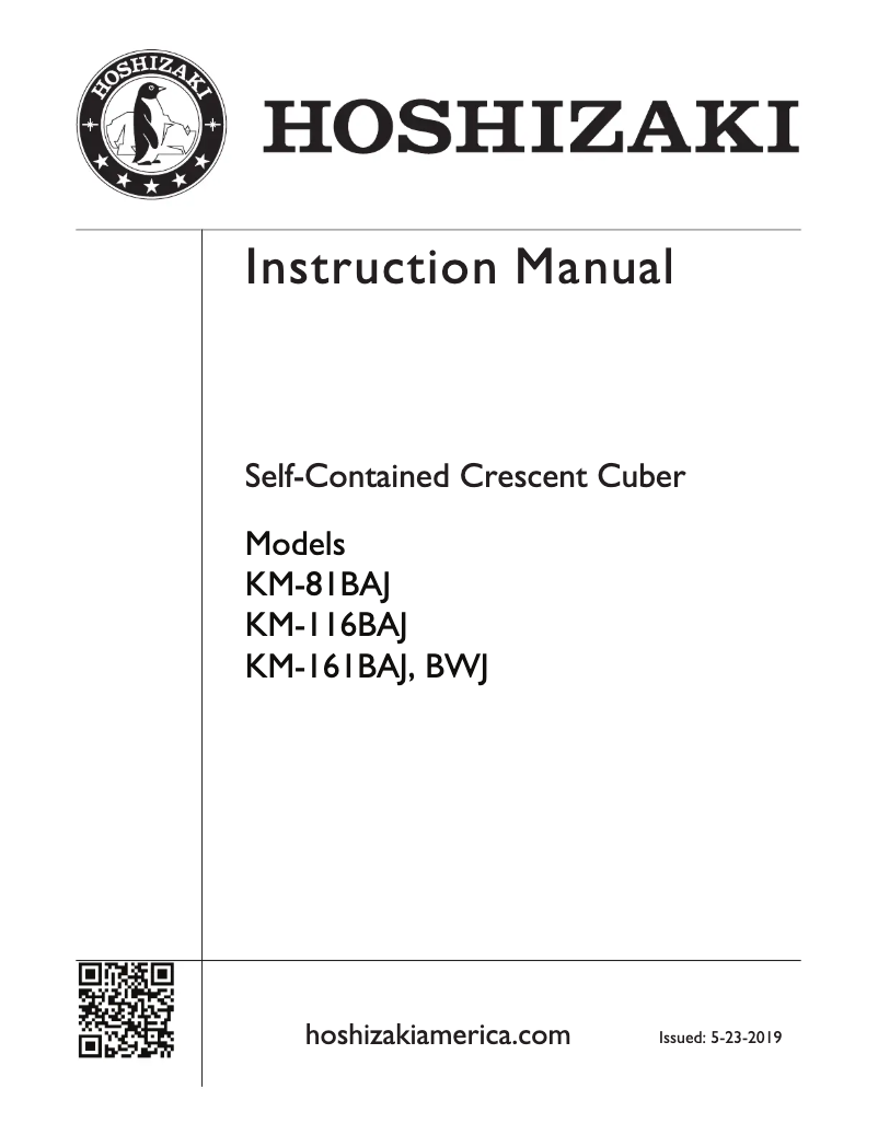 First page image of the manual for KM-101BAH