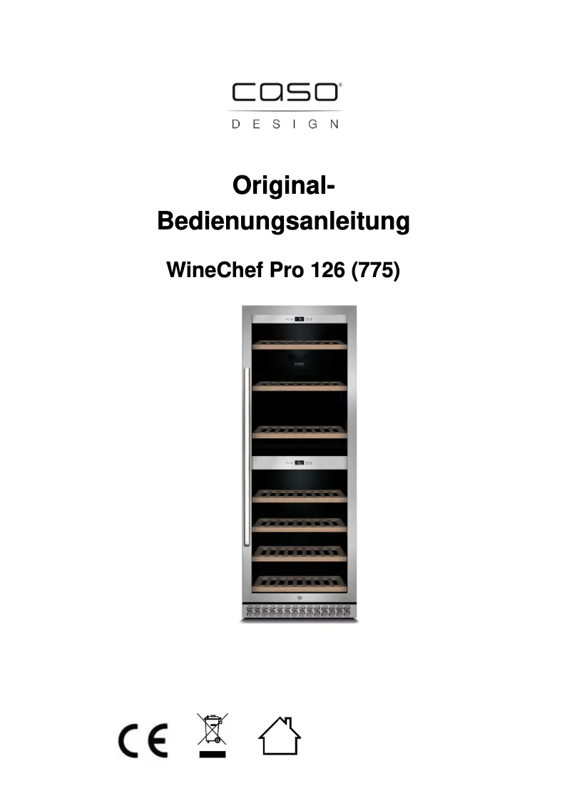 Image de la première page du manuel de l'appareil WineChef Pro 126