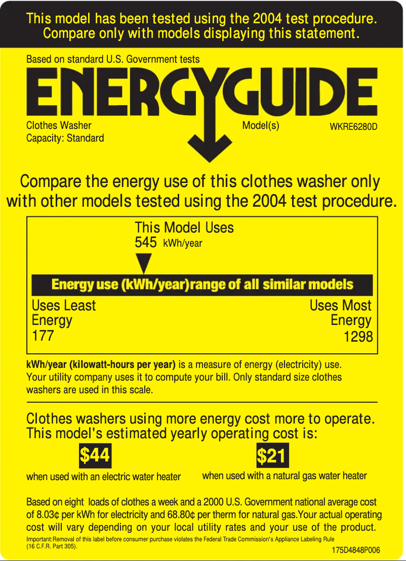 First page image of the manual for WKRE6280DWW