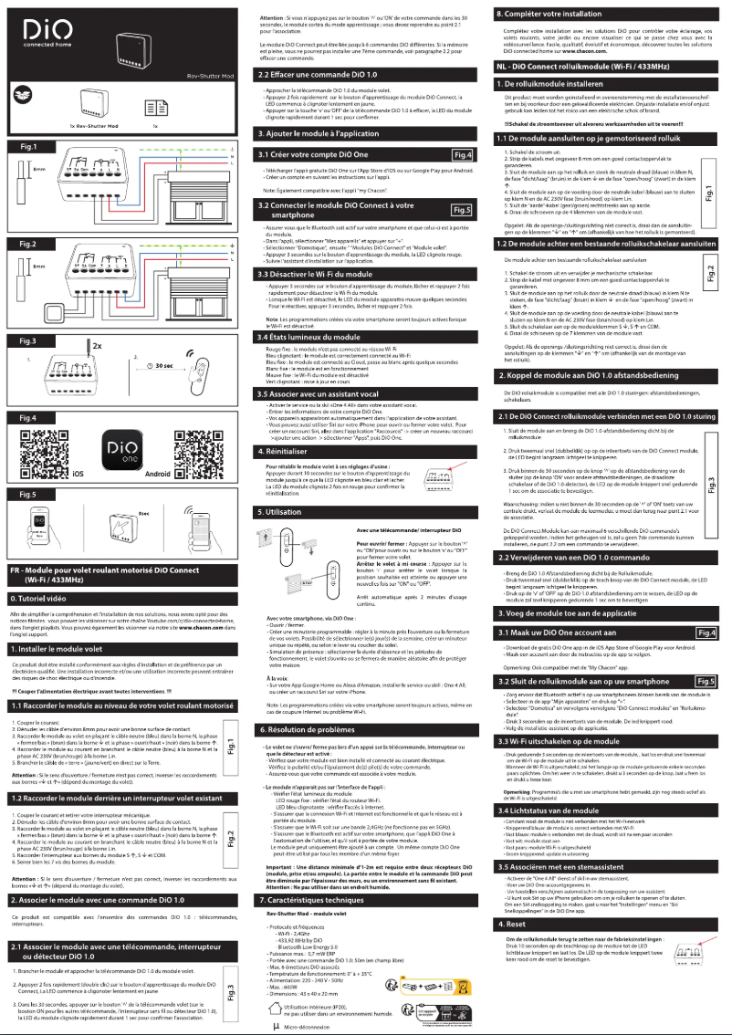 Page 1 of the manual User Manual DiO REV-SHUTTER-MOD