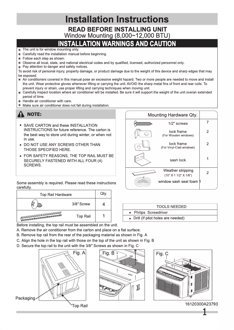 First page image of the manual for GHWQ123WC1