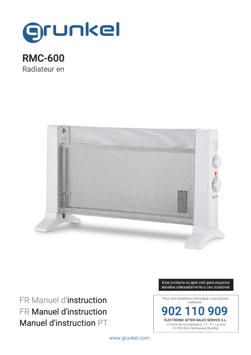 First page image of the manual for RMC-600