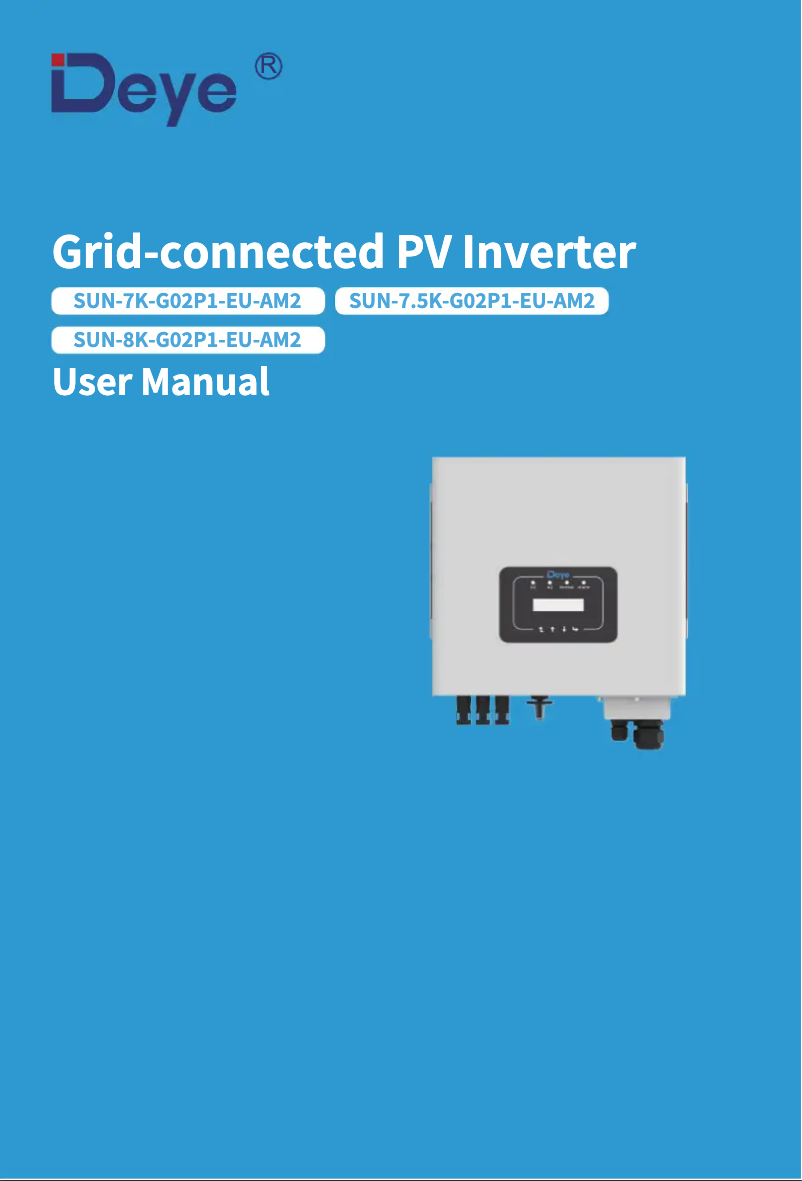 First page image of the manual for SUN-7K-G02P1-AU-AM2