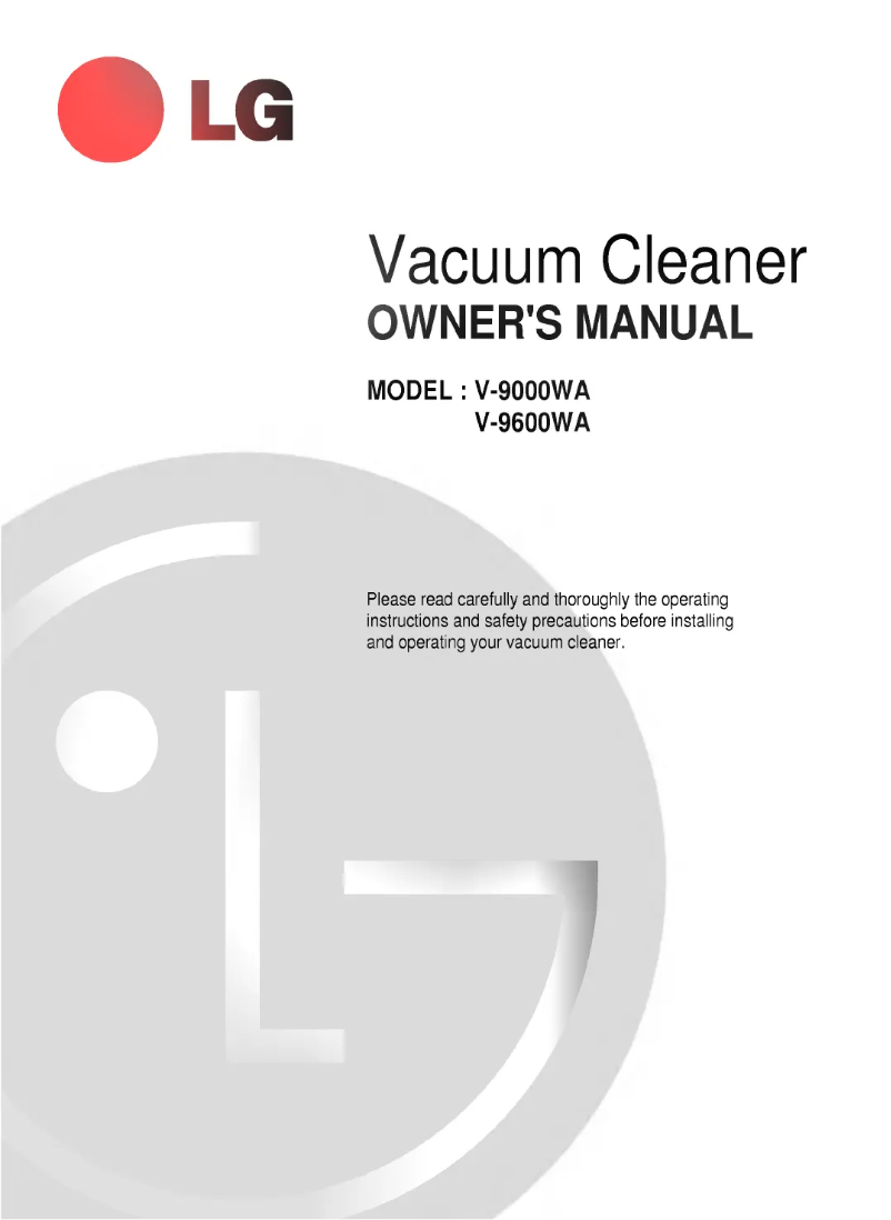 Page 1 of the manual User Manual LG V-9600WA