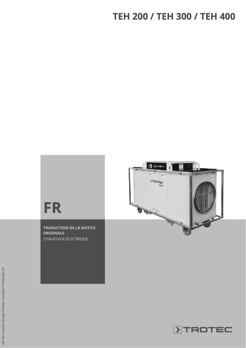 First page image of the manual for TEH 400