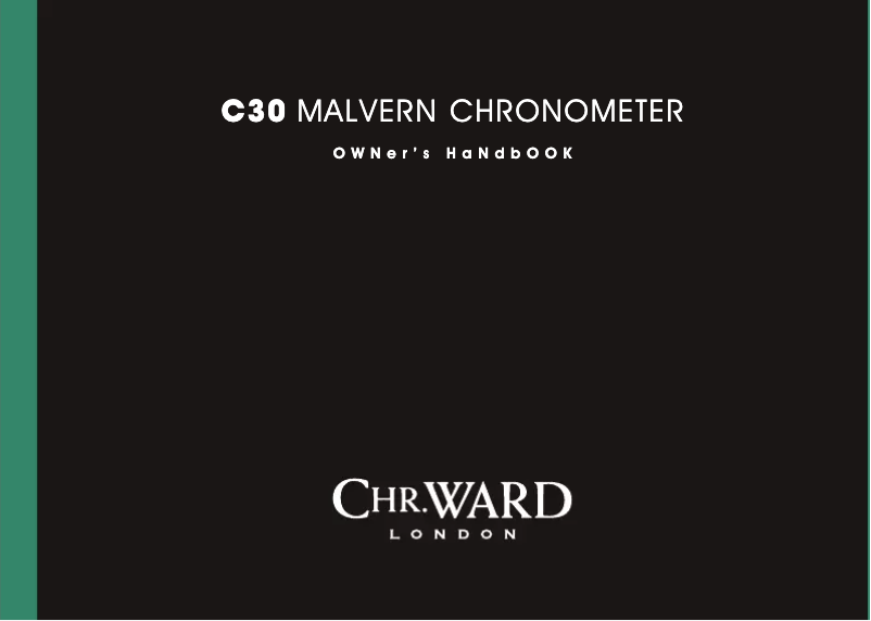 Page 1 of the manual User Manual Christopher Ward C30 Malvern COSC
