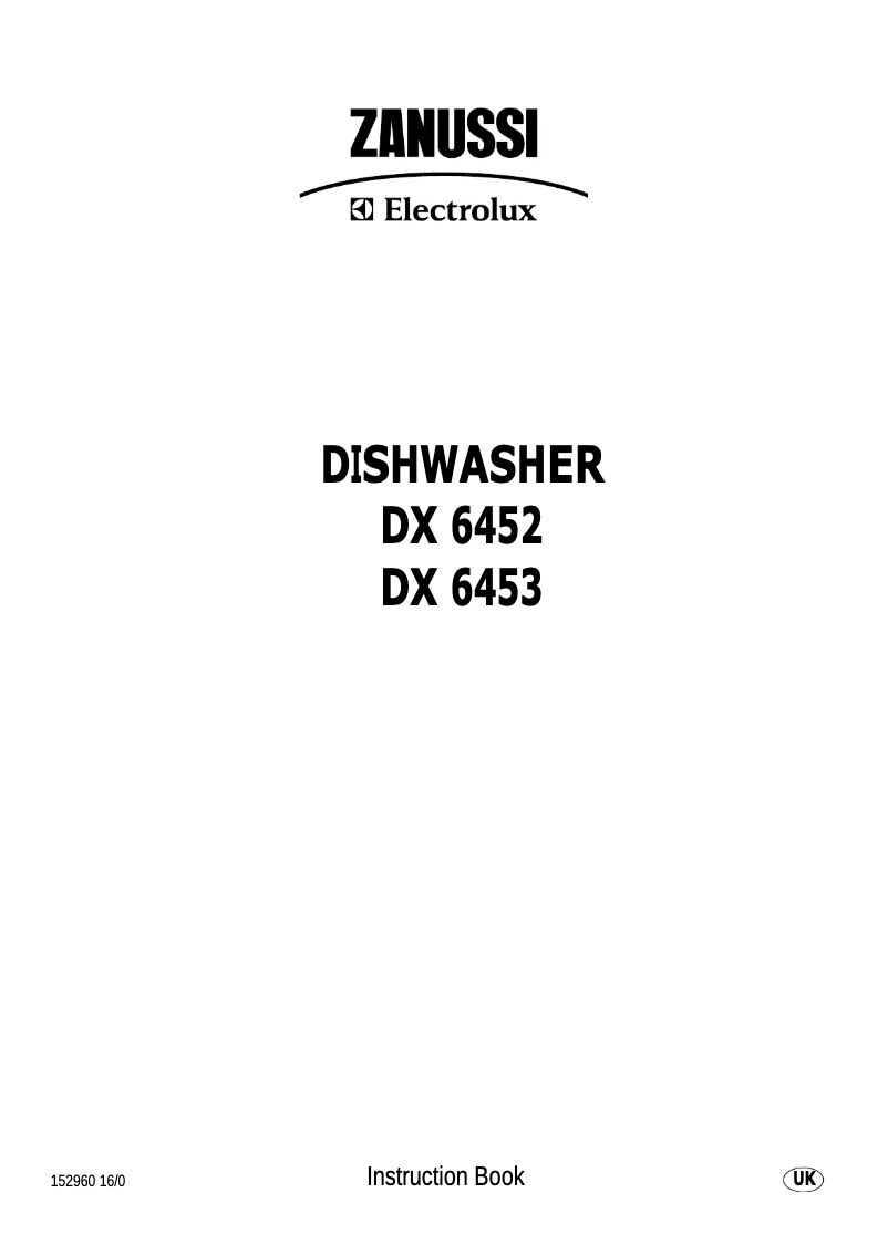 First page image of the manual for DX6453