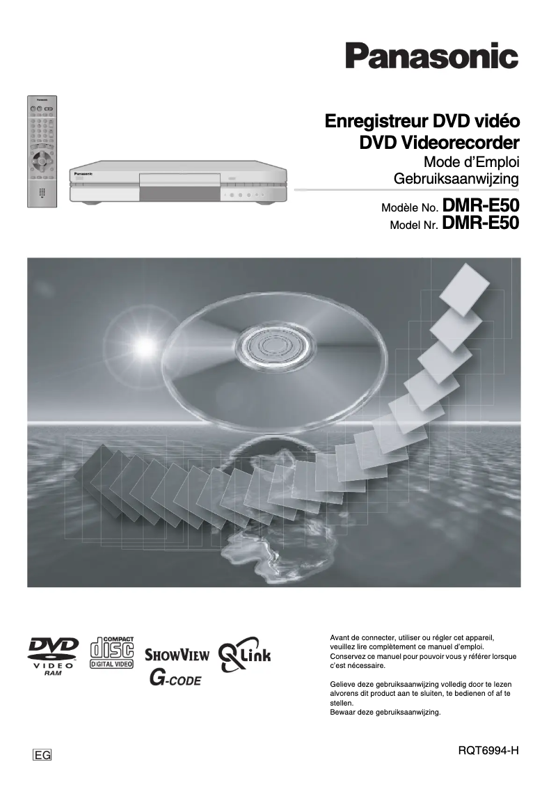 First page image of the manual for DMR-E50
