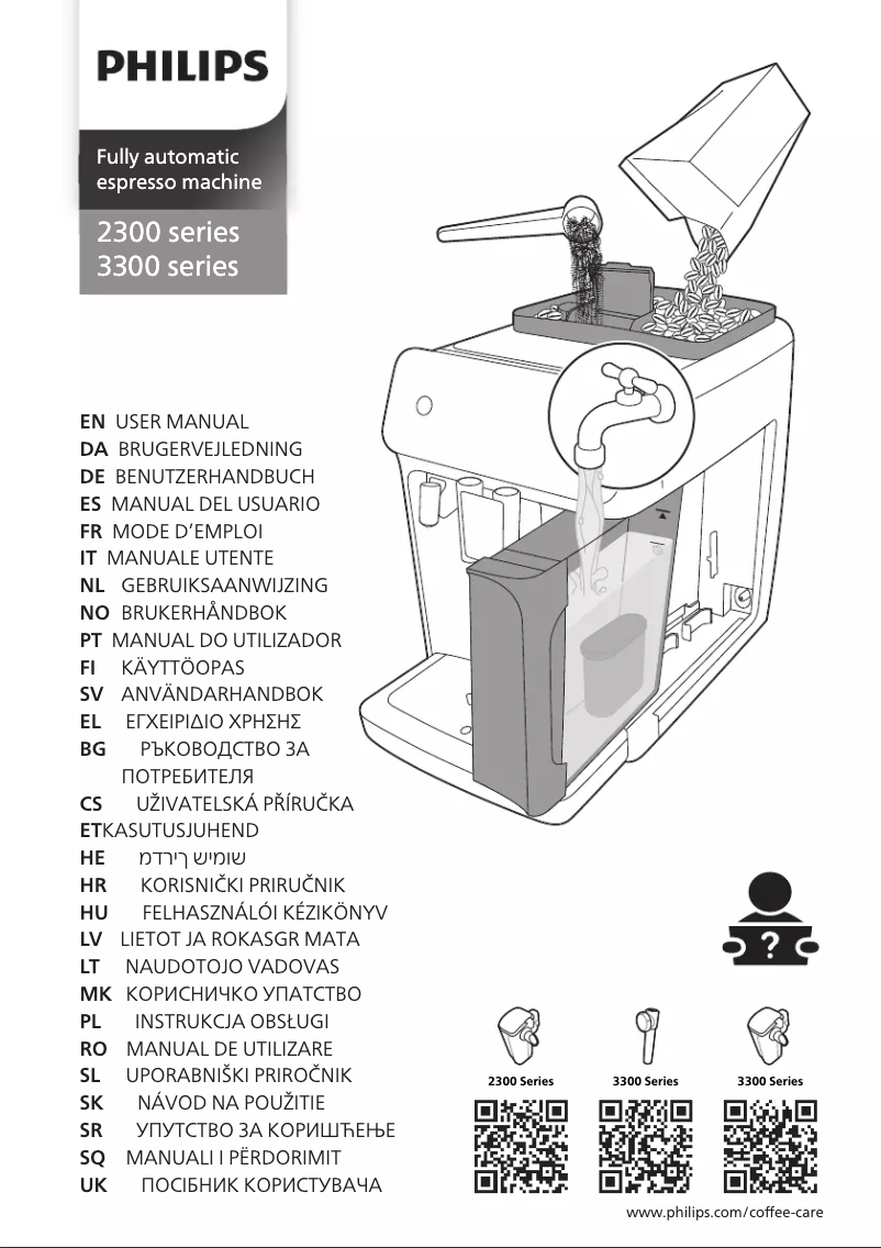 Page 1 of the manual User Manual Philips 3300 series EP3329