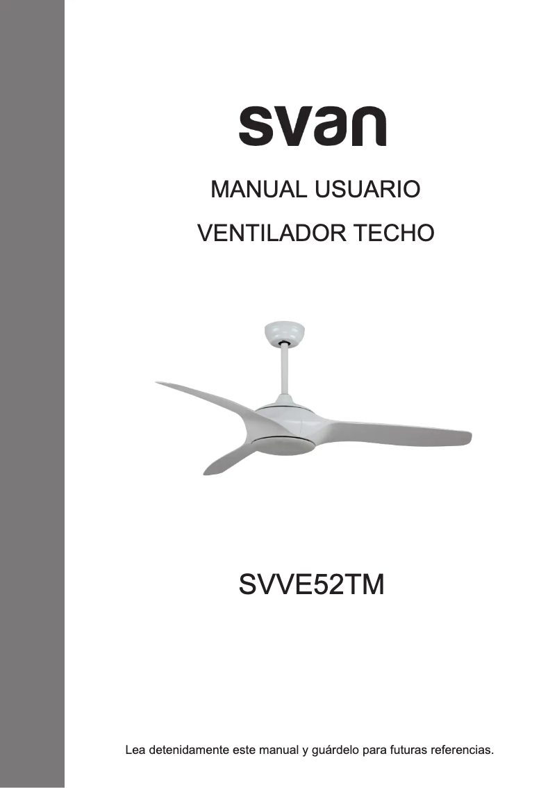 First page image of the manual for SVVE52TM