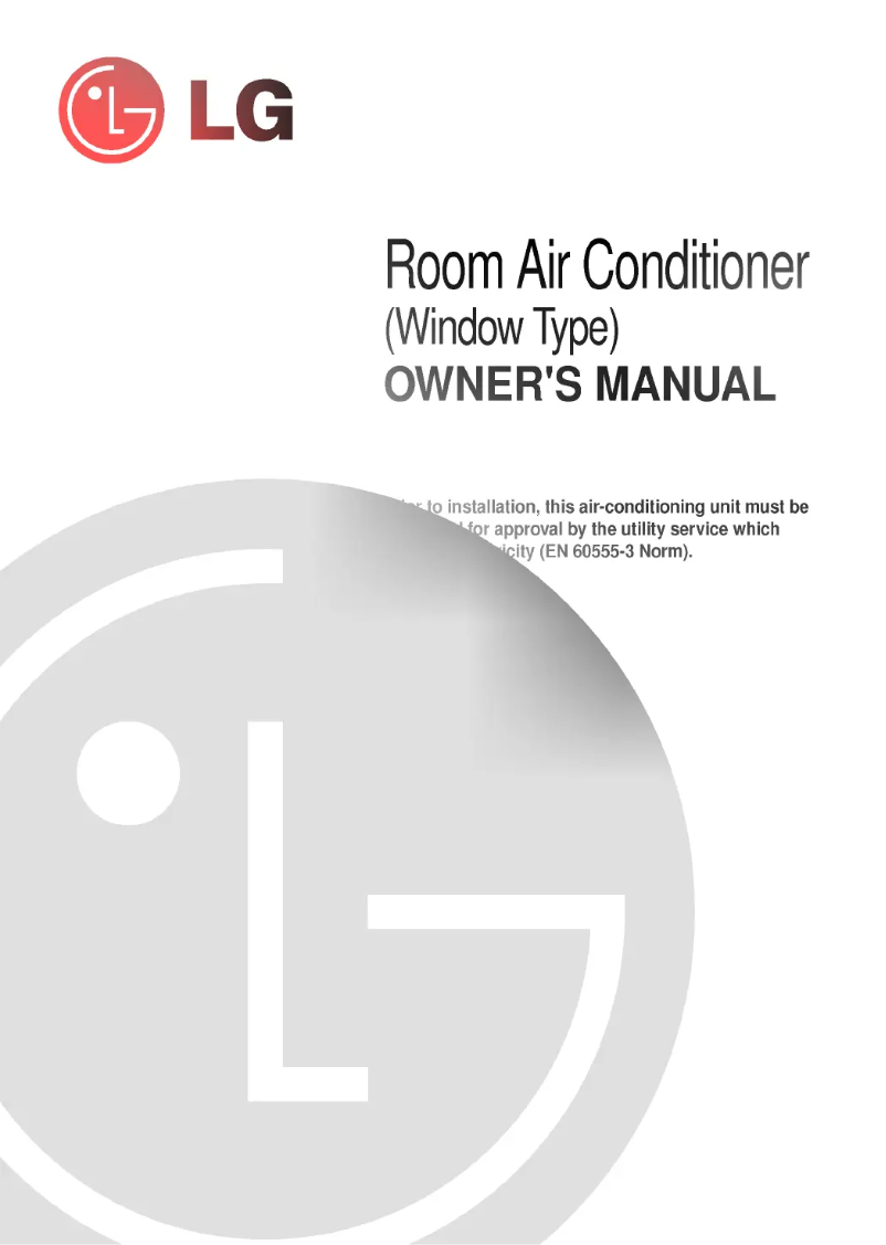 Page 1 of the manual User Manual LG LWN2262CHG