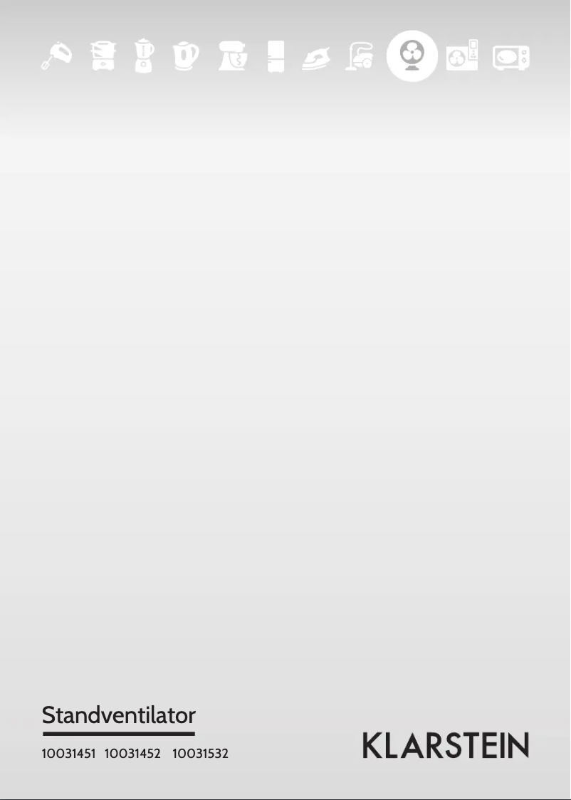 Page 1 of the manual User Manual Klarstein 10031452