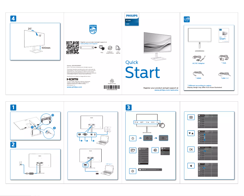 First page image of the manual for 243E1EW