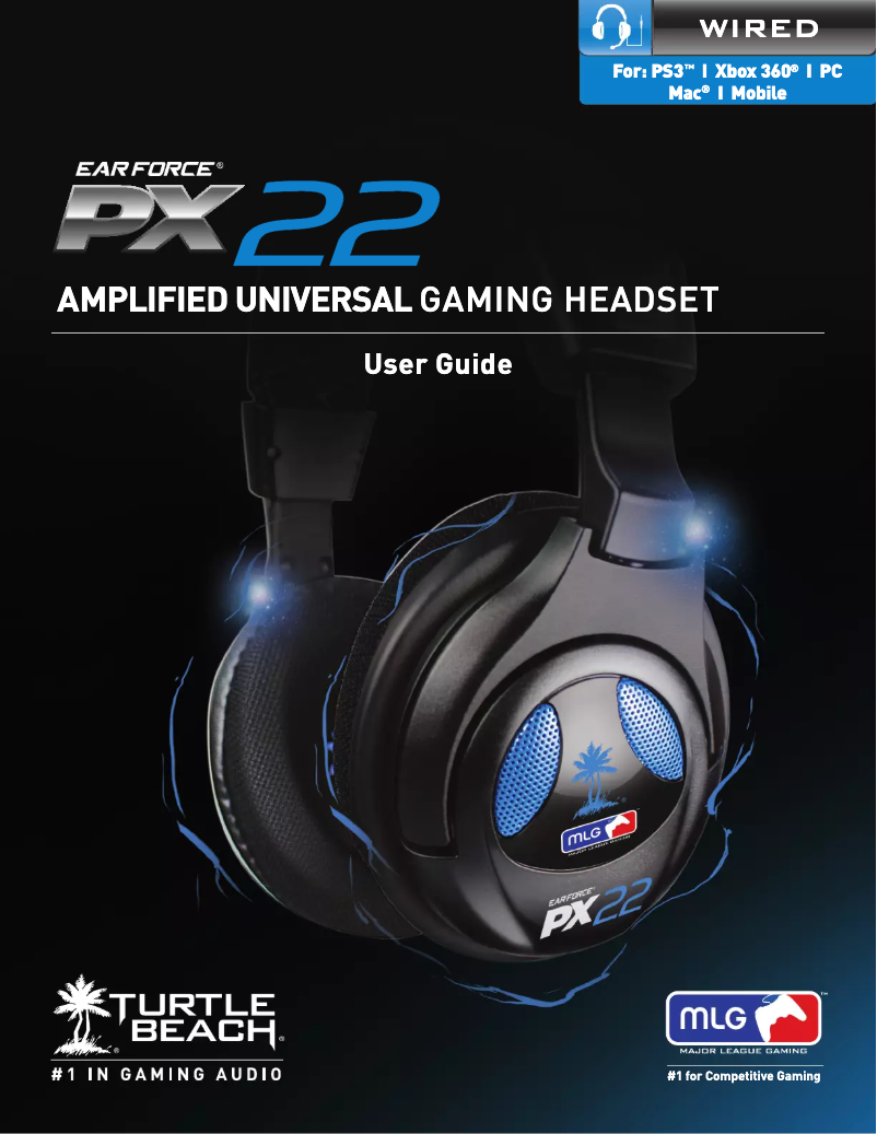 Page 1 of the manual User Manual Turtle Beach Ear Force PX22