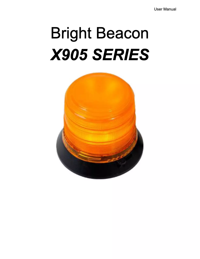 Page 1 de la notice Manuel utilisateur Epcom X905-W