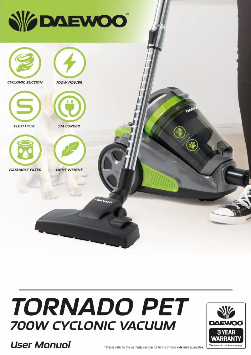 Page 1 of the manual User Manual Daewoo Tornado Pet